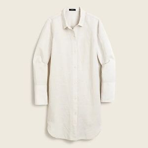 J Crew Cotton-Linen Beach Shirt/Dress/Tunic/Coverup - Sheer Flax
